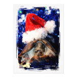 Musk Turtle Wearing Santa Hat Mouth Open Custom Invitation
