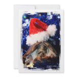Musk Turtle Wearing Santa Hat uth Open Custom Invitation