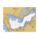 Muskegon, MI Nautical Harbour Chart postcards
