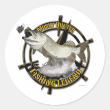 Musky Hunter legend Round Stickers