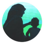 Muslim Mum... Round Stickers