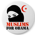 Muslims for Obama Pinback Button