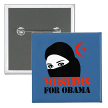 Muslims for Obama Button