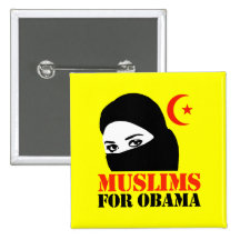 Muslims for Obama Pinback Buttons