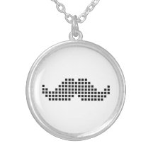 Mustache pixel pendants