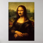 Mustachioed Mona Lisa Poster
