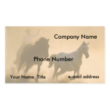 Mustang roundup business card