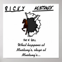mustangshirtfront, What happens at Mustang's, s... Print