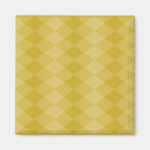 Mustard Argyle Magnet
