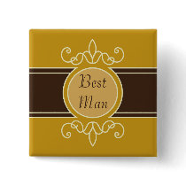 Mustard Classic Harvest Square Button