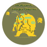 Mutant Ninja Germ Sticker for lockers, shoes, etc.