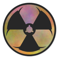 Mutation Hazard Symbol Round Sticker