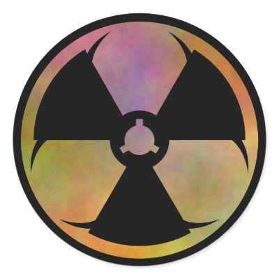 Mutation Hazard Symbol Round Sticker by Akitsu
