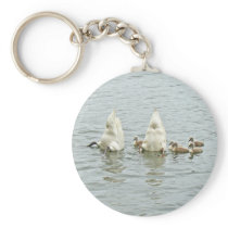 Mute Swan Famly Keychain