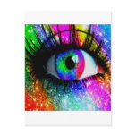 Muti coloured eye postcards