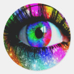 Muti coloured eye sticker