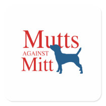 Mutts against Mitt Square Sticker