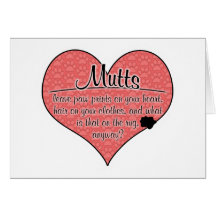 Mutts Paw Prints Dog Humour Cards
