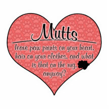 Mutts Paw Prints Dog Humour Photo Cut Outs