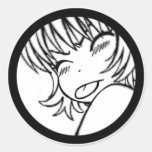 muuhh - cute anime - kawaii >_< round stickers