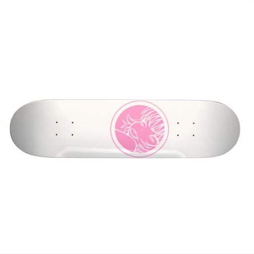 muuhh cute anime pink skate deck