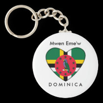 Mwen Eme'w D O M I N I C A keychains