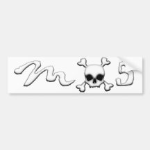 MX5 skull Bumper Stickers