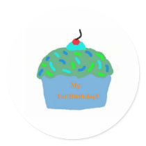 MY 1ST BIRTHDAY (BOY) STICKERS