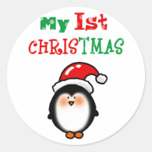 My 1st Christmas (baby Santa penguin) Sticker