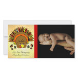 My 1st Thanksgiving Cute Turkey Photo Card  photo cards