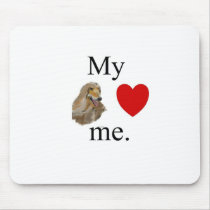My afgan hound loves me. mouse pad