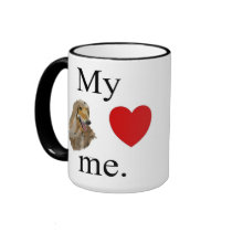 My afgan hound loves me. mug