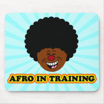 My afro is learning how to be kinky mouse pads