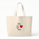 my akita loves me canvas bag