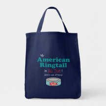 My American Ringtail is All That! Funny Kitty Canvas Bags
