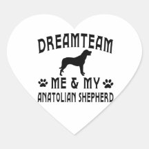 My Anatolian Shepherd Dog Heart Stickers