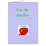 my apple , For the teacher cards