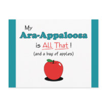 My Ara-Appaloosa is All That! Funny Horse Post Cards