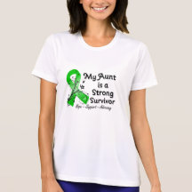 My Aunt is a Strong Survivor Green Ribbon Tee Shirt