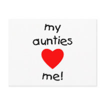 My Aunties Love Me Post Card