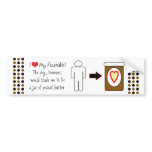 My Azawakh Loves Peanut Butter Bumper Sticker