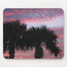 my backyard at sunset last night mouse pad