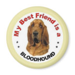 My Best Friend is a Bloodhound Fridge Magnets