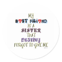 MY BEST FRIEND ROUND STICKERS