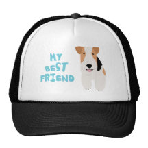 My Best Friend Wire Fox Terrier Trucker Hats