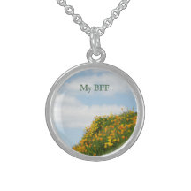 My BFF gifts necklaces Blue Sky Poppy Flowers