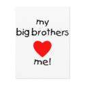 My Big Brothers Love Me postcards