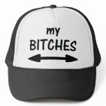 my bitches arrow icon mesh hat