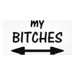 my bitches arrow icon photo cards