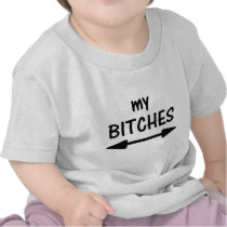 my bitches arrow icon tee shirts
